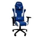 Silla gamer TEROS TE-8126B, azul y blanco