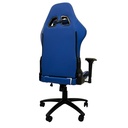 Silla gamer TEROS TE-8126B, azul y blanco