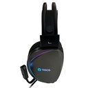 Auriculares Gaming TEROS TE-8170N estéreo 7.1, micrófono, conector USB, Negro, Luces RGB