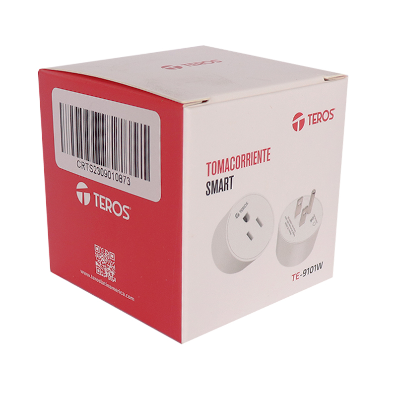 Enchufe / Tomacorriente inteligente TEROS TE-9101W, Wi-Fi, incluye 1 x toma, color blanco