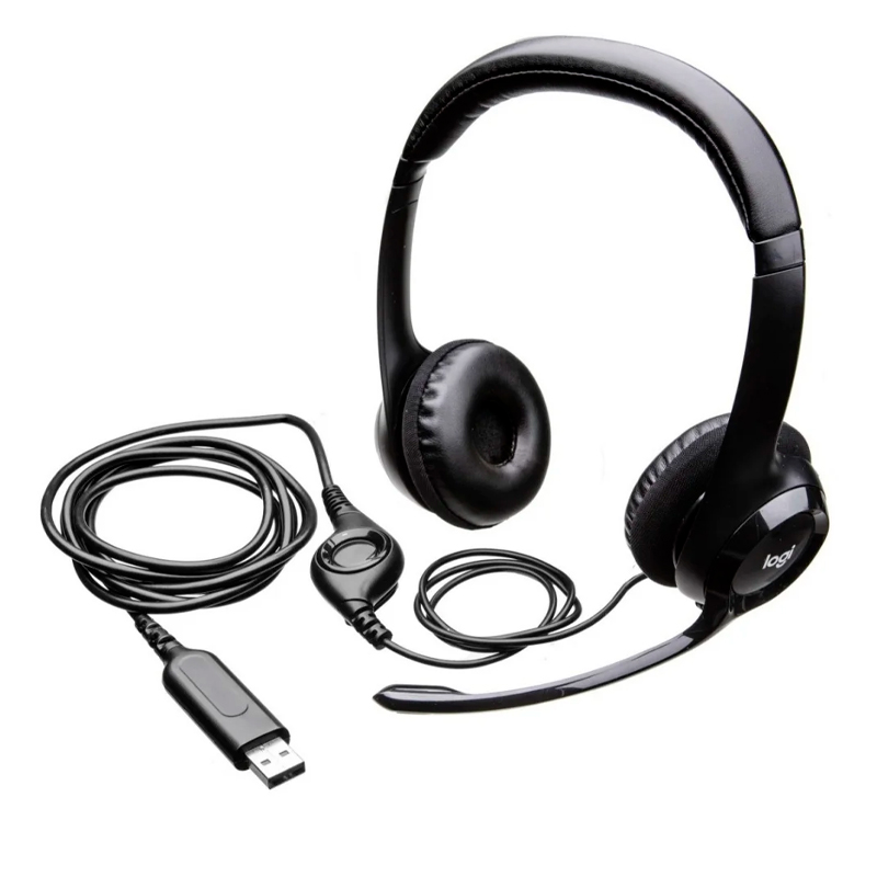 Auriculares Estereo (On-Ear) con microfono Logitech H390, Interfaz USB-A, Color negro