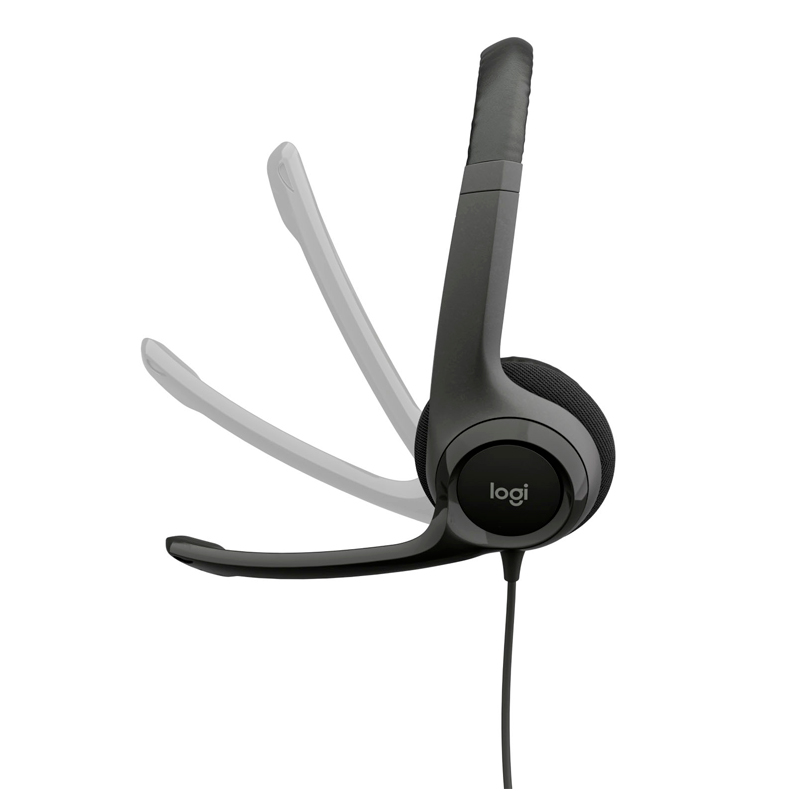 Auriculares Estereo (On-Ear) con microfono Logitech H390, Interfaz USB-A, Color negro