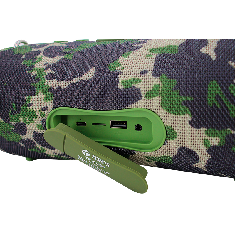 Parlante Ultra TE-6046G, color verde militar camuflado, 40 W