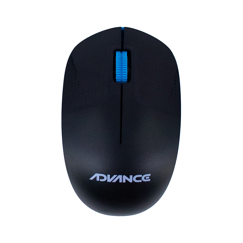 Mouse inalámbrico ADV-1238S, USB, 3 botones, azul
