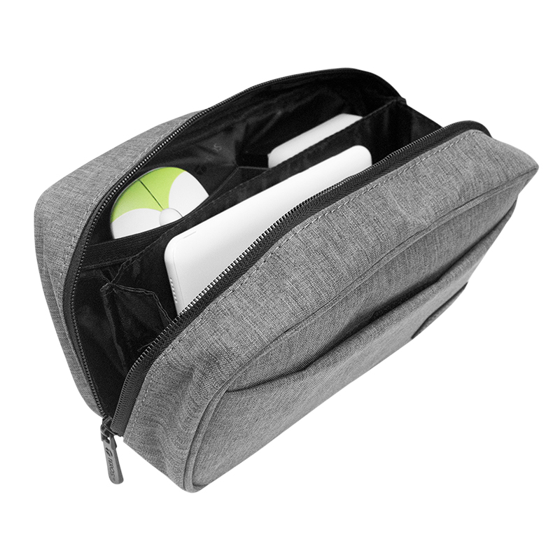 Cartuchera ﻿/ Estuche ﻿/ ﻿Organizador / Portacables TEROS TE-ACS9014, gris