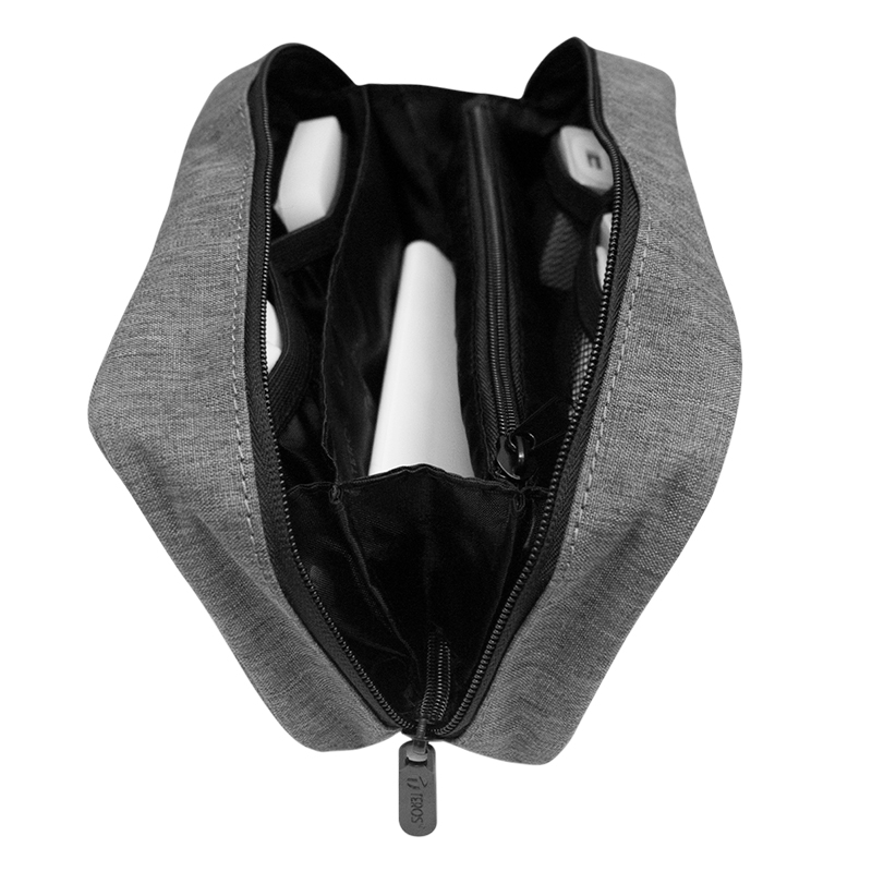 Cartuchera ﻿/ Estuche ﻿/ ﻿Organizador / Portacables TEROS TE-ACS9014, gris