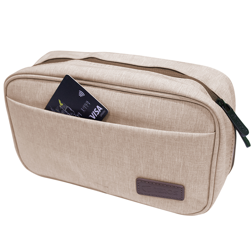 Cartuchera / Estuche / Organizador / Portacables TEROS TE-ACS9015, beige