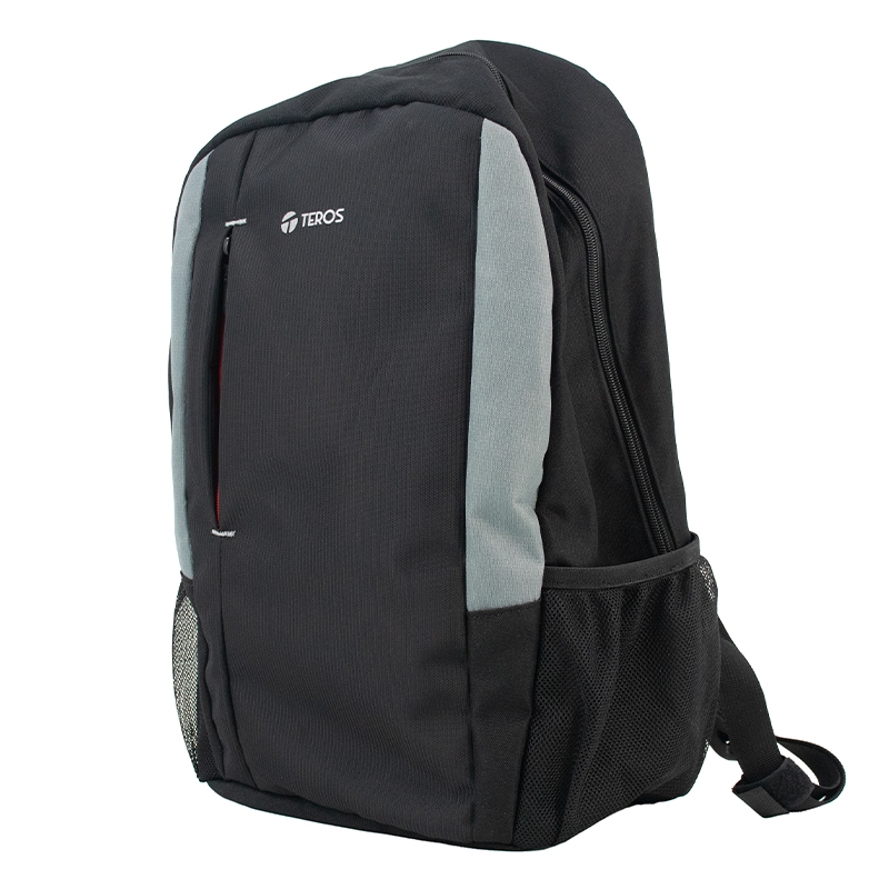 Backpack Teros TE-9040BS, para Notebooks de hasta 15.6", Color Negro y Gris