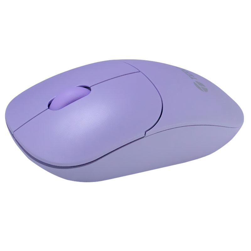 Mouse óptico inalámbrico TEROS TE-1219S, 1000 DPI, receptor USB, 3 botones, color morado