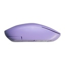 Mouse óptico inalámbrico TEROS TE-1219S, 1000 DPI, receptor USB, 3 botones, color morado