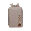 Backpack Teros City III TE-9046BG, para Notebooks de hasta 15.6", Color Beige