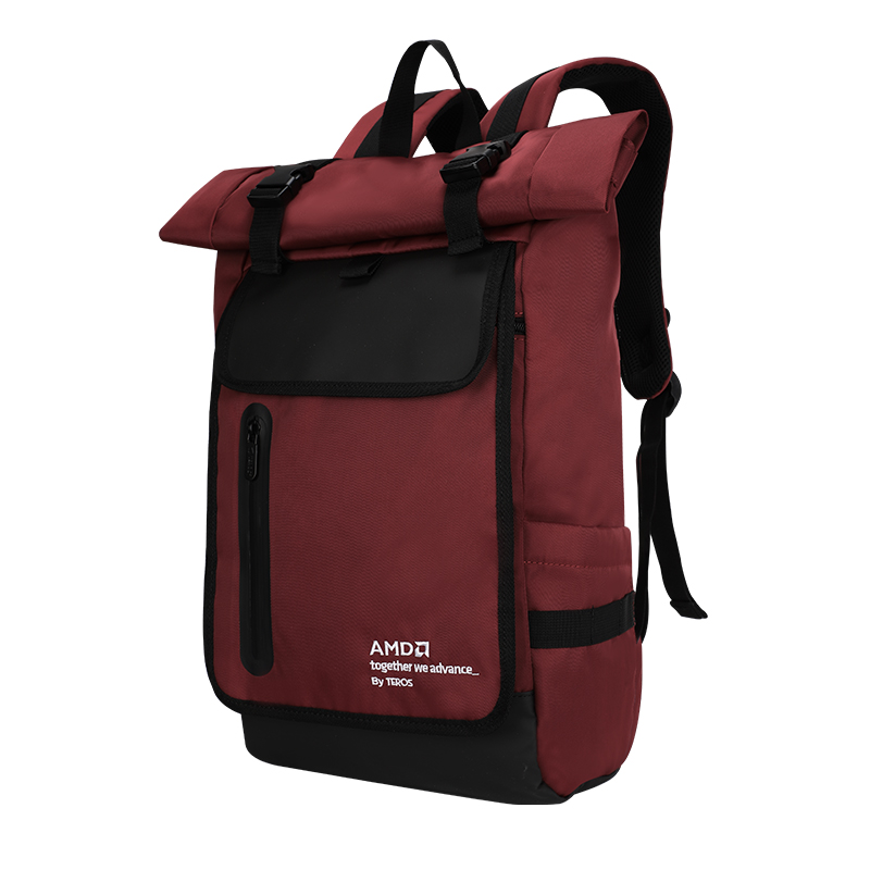 Backpack AMD By TEROS TE-9042R para notebooks de hasta 15.6", color vino rubby y negro