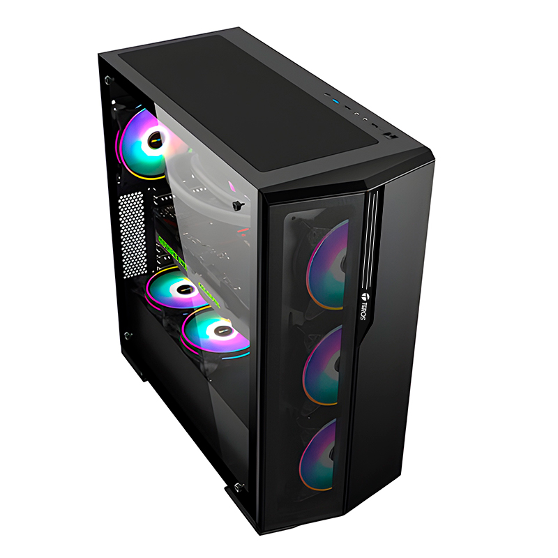 Case Gamer Teros TE1175N, Mid Tower, Negro, USB 3.0, USB 2.0, Audio.