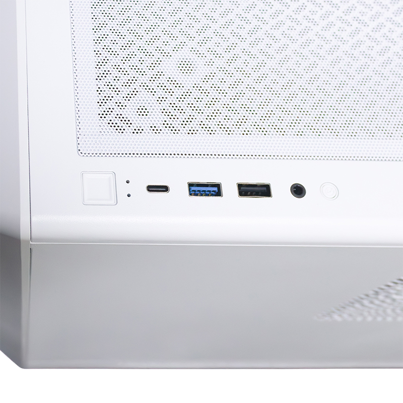 Case gamer TEROS TE-1322G, Mid Tower, USB 3.0 / USB 2.0, audio, ventilador ARGB, blanco