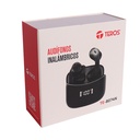 Audífonos TEROS TE-8074N, Bluetooth, TWS, negro