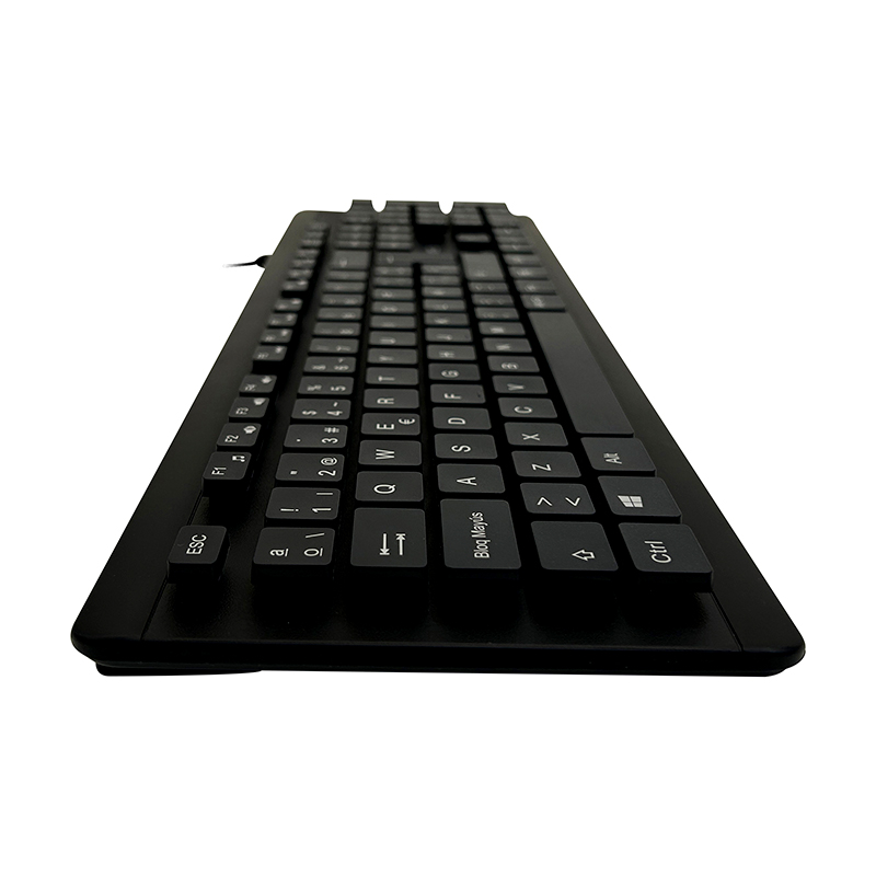 Teclado lavable TEROS TE-4065N, IPX7, USB, negro