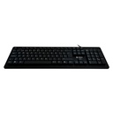 Teclado lavable TEROS TE-4065N, IPX7, USB, negro