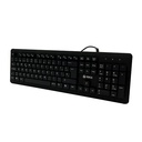 Teclado lavable TEROS TE-4065N, IPX7, USB, negro