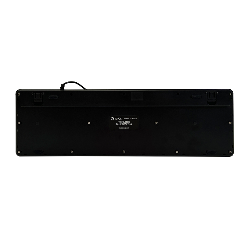 Teclado lavable TEROS TE-4065N, IPX7, USB, negro