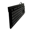 Teclado lavable TEROS TE-4065N, IPX7, USB, negro