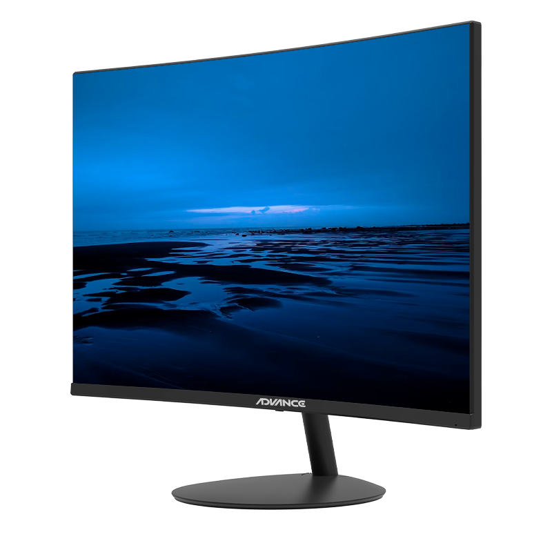 Monitor Curvo Advance ADV-2452S, 23.6" FHD VA, 100Hz, 1ms, HDMI, DP, Parlante, Negro