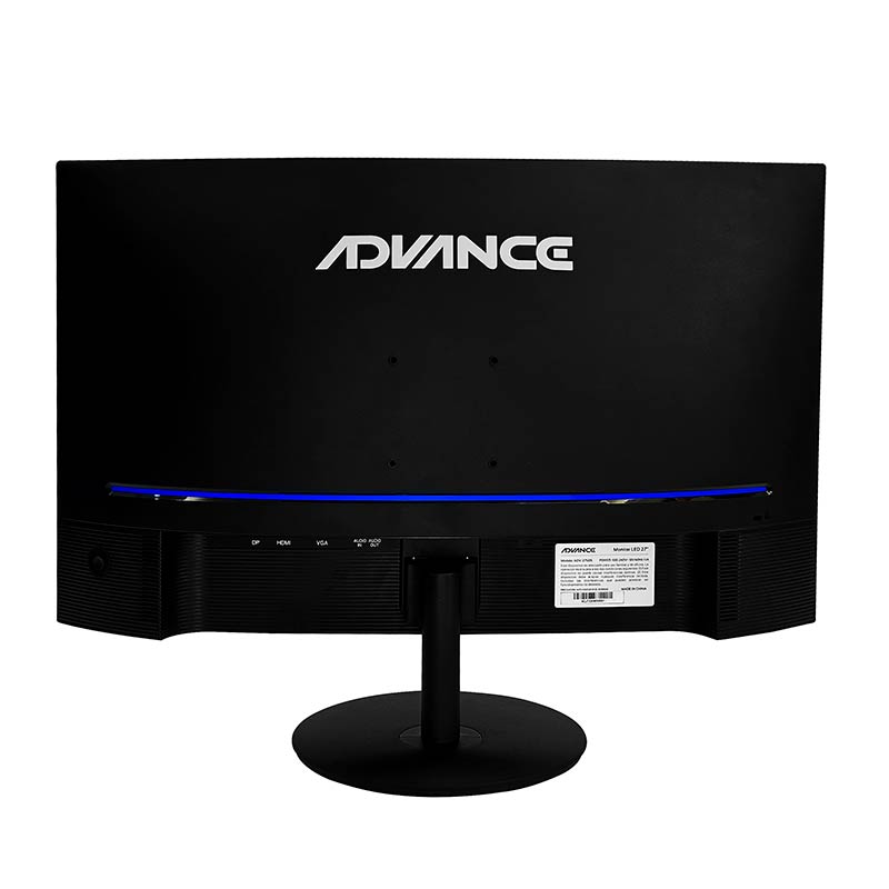 Monitor Curvo Advance ADV-2751S, 27" FHD VA, 100Hz, 1ms, HDMI, DP, Parlantes, Negro