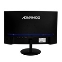 Monitor Curvo Advance ADV-2751S, 27" FHD VA, 100Hz, 1ms, HDMI, DP, Parlantes, Negro