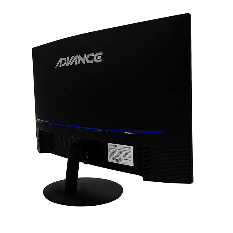 Monitor Curvo Advance ADV-2751S, 27" FHD VA, 100Hz, 1ms, HDMI, DP, Parlantes, Negro