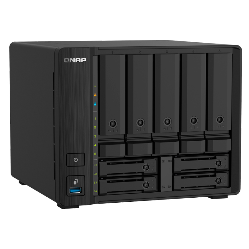 Servidor NAS QNAP TS-932PX-4G ARM Cortex-A57 4C/1.7GHz 4GB DDR4 Bahias: 5x3.5"+4x2.5" SATA