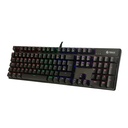 Teclado mecánico TE-4068G, retroiluminación rainbow, USB 2.0, español, color negro