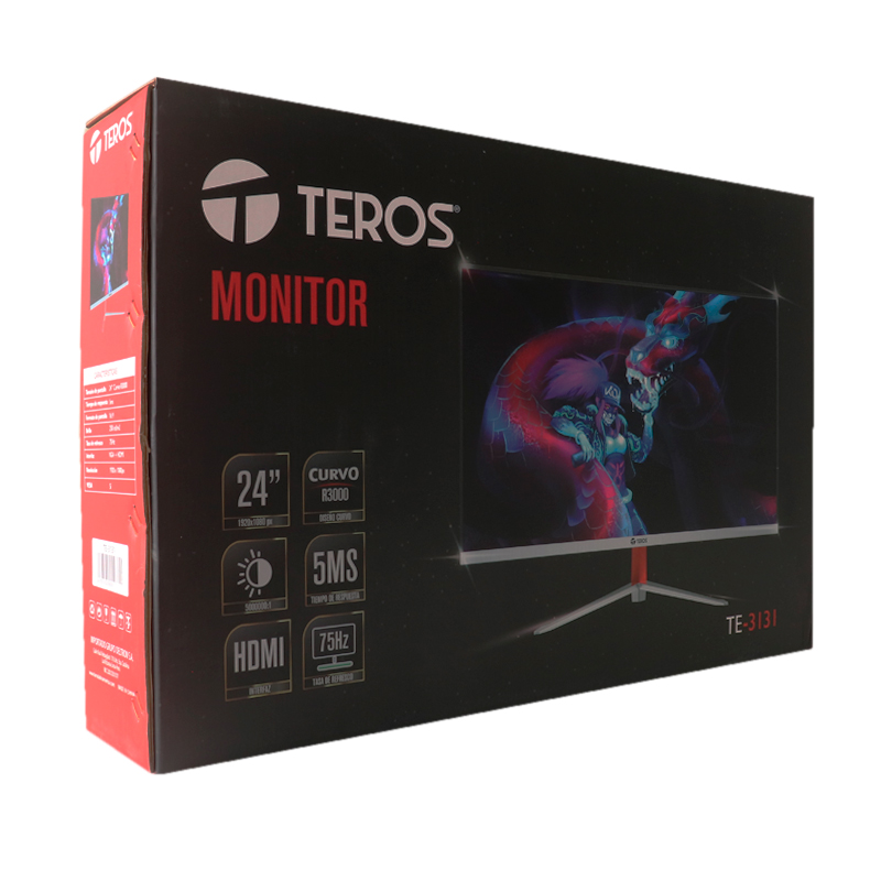 Monitor curvo TEROS TE-2402S 23.8" FHD VA 100Hz 1ms HDMI VGA
