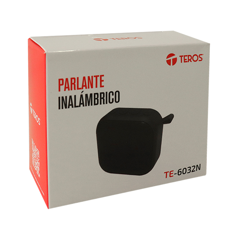 Parlante TEROS TE-6032N, bluetooth, 5 W, 400 mAh, negro