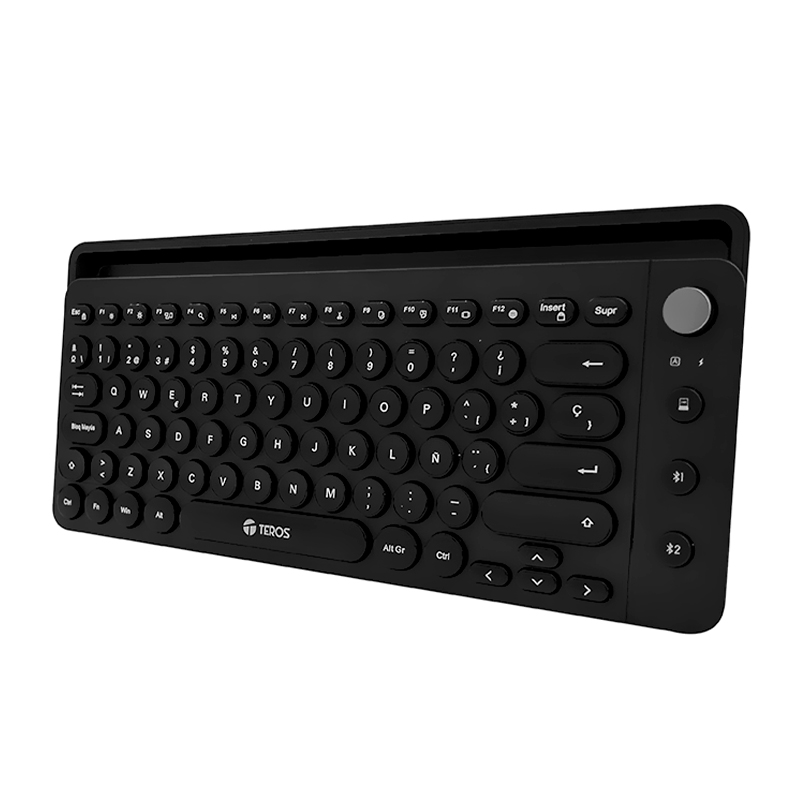 "Profesional y Elegante"- Combo Office Pro: Teclado Retro Bluetooth + Mouse Recargable + Pad Gel Teros