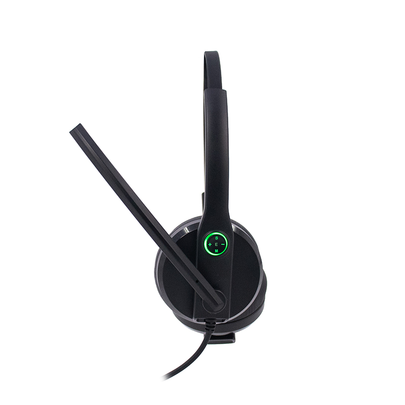 Audífono TEROS TE-8039CS, USB, Negro