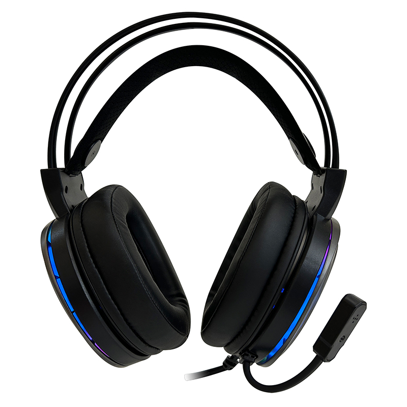 Auriculares Gaming TEROS TE-8170N estéreo 7.1, micrófono, conector USB, Negro, Luces RGB