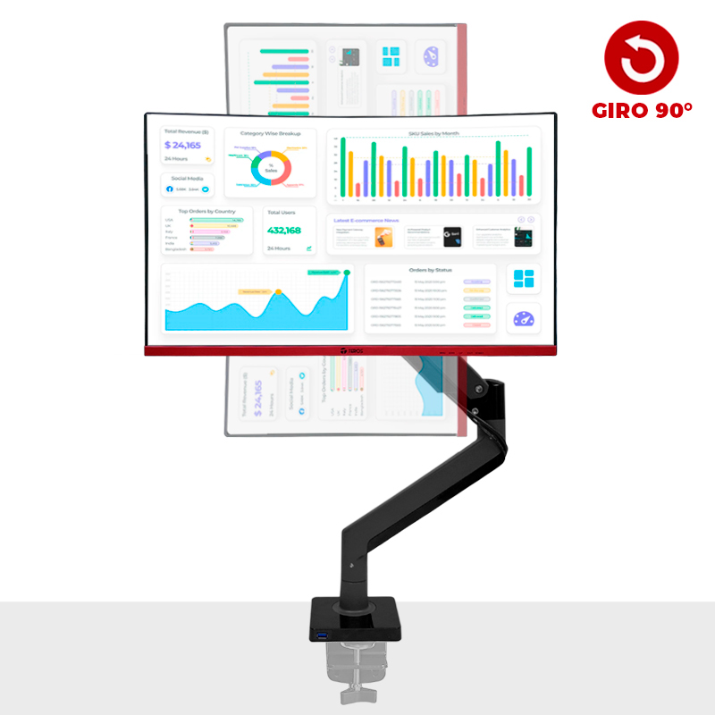 Rack para Monitor de 22" a 35" / Brazo Soporte TEROS TE-7113