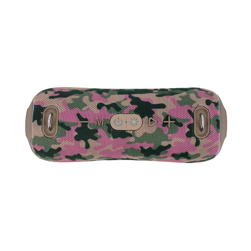 Parlante TEROS Ultra TE-6046M, BT 5.3, RGB, TWS, color marrón militar camuflado