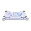 Cooler para notebook TEROS TE-7135N, soporta tablets y notebooks de 9" hasta 16", plateado