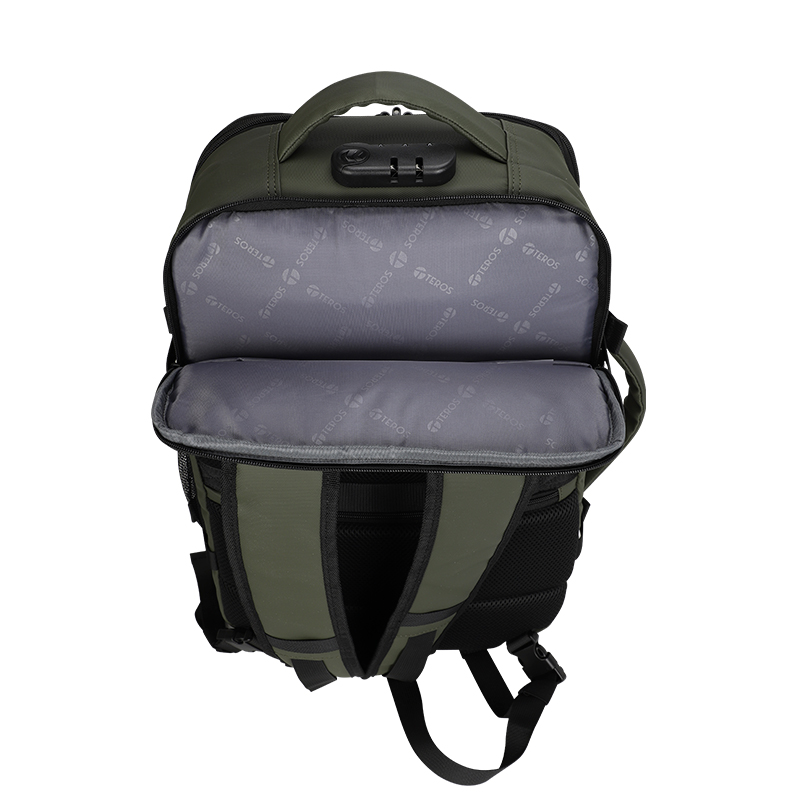 Backpack Teros City II TE-9040DG, Para Notebooks de hasta 15.6", Color Verde