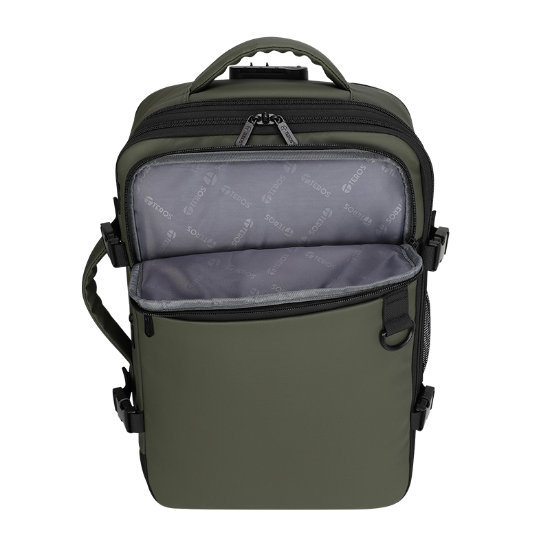 Backpack Teros City II TE-9040DG, Para Notebooks de hasta 15.6", Color Verde