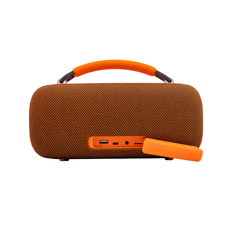 Parlante Inalámbrico Teros Vibes VB-6049, 60W, BT 5.3, 4000 MAH, USB, Luces LED, Orange