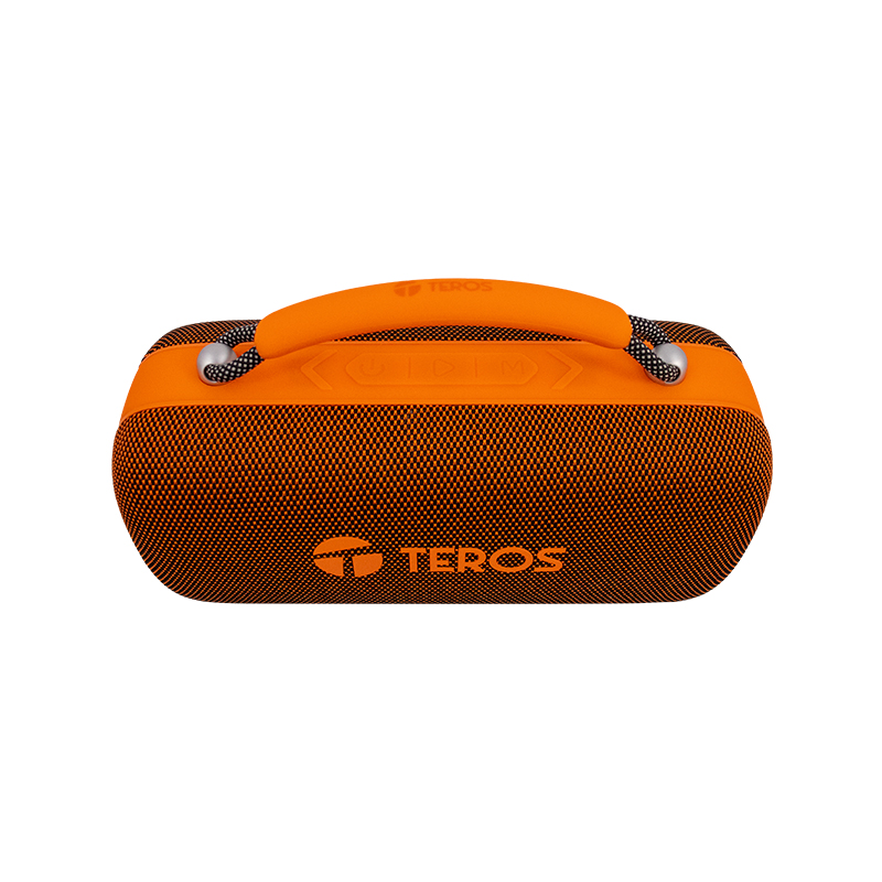 Parlante Inalámbrico Teros Vibes VB-6049, 60W, BT 5.3, 4000 MAH, USB, Luces LED, Orange