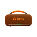 Parlante Inalámbrico Teros Vibes VB-6049, 60W, BT 5.3, 4000 MAH, USB, Luces LED, Orange