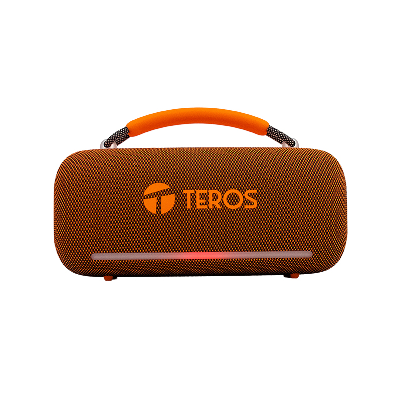Parlante Inalámbrico Teros Vibes VB-6049, 60W, BT 5.3, 4000 MAH, USB, Luces LED, Orange