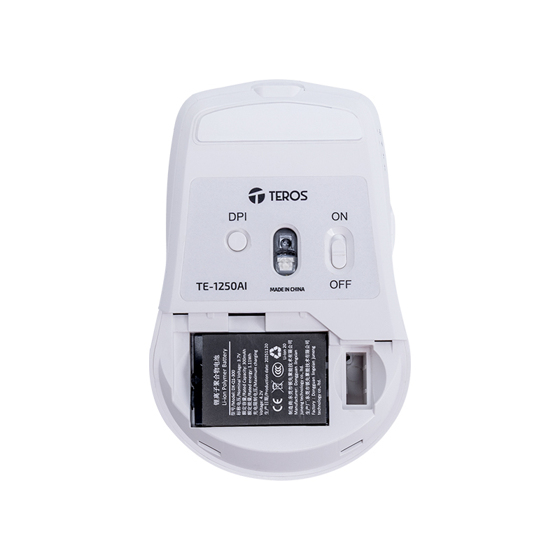 Mouse Inalámbrico Teros TE-1250AI , 2.4GHz, 8 botones, IA, DPI 3200, USB, BT