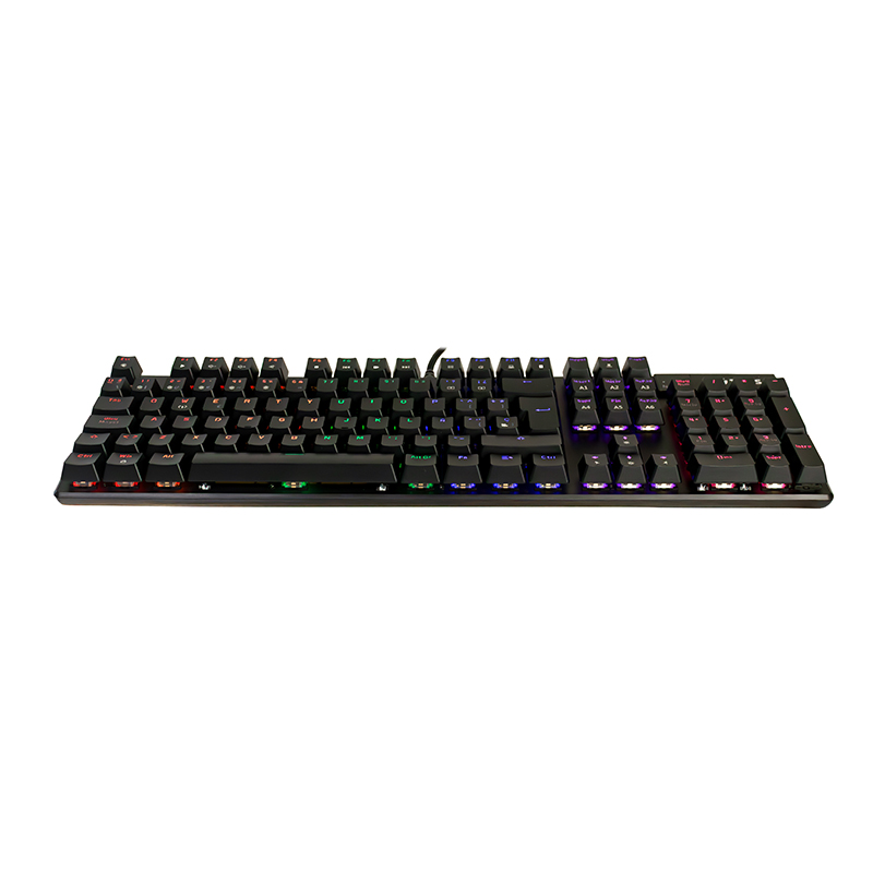 Teclado mecánico TE-4068G, retroiluminación rainbow, USB 2.0, español, color negro