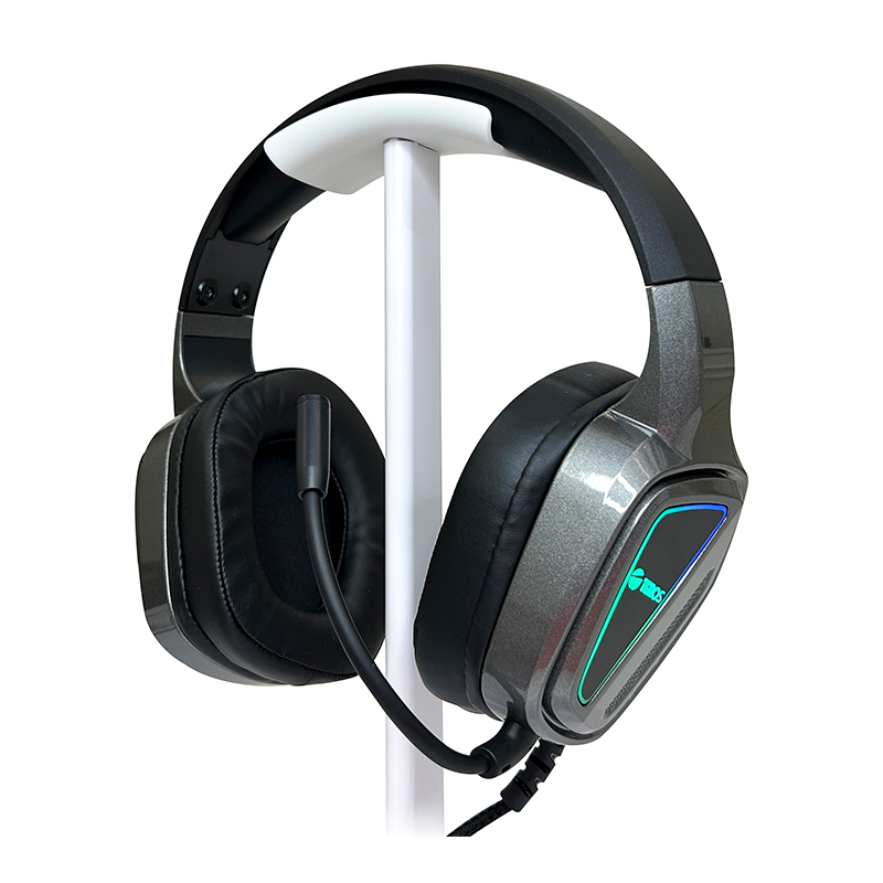 Auriculares gaming TEROS TE-8171N, estéreo, micrófono, luces RGB