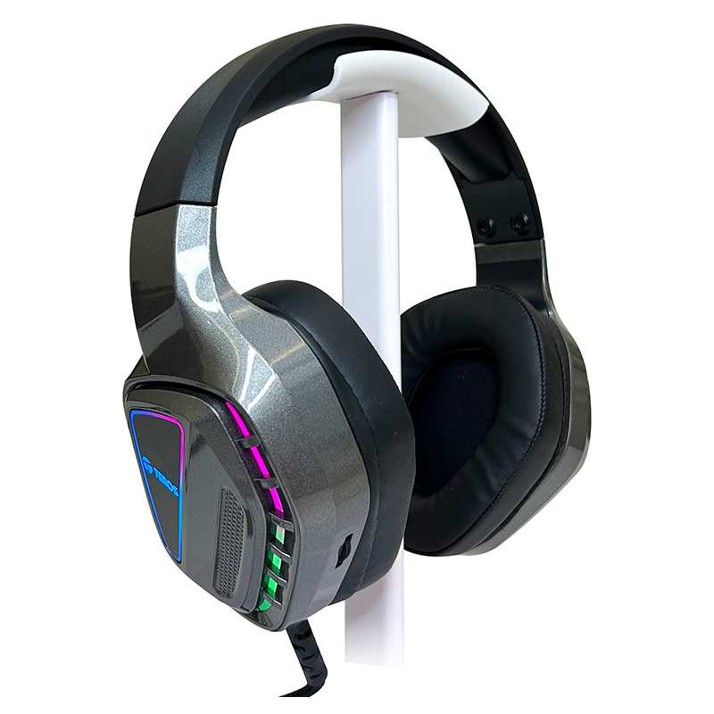 Auriculares gaming TEROS TE-8171N, estéreo, micrófono, luces RGB