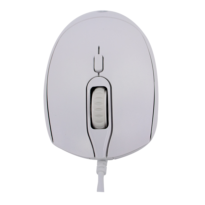Mouse óptico TEROS TE-1225S, 800-1200-1600 DPI, USB, 4 botones, color blanco