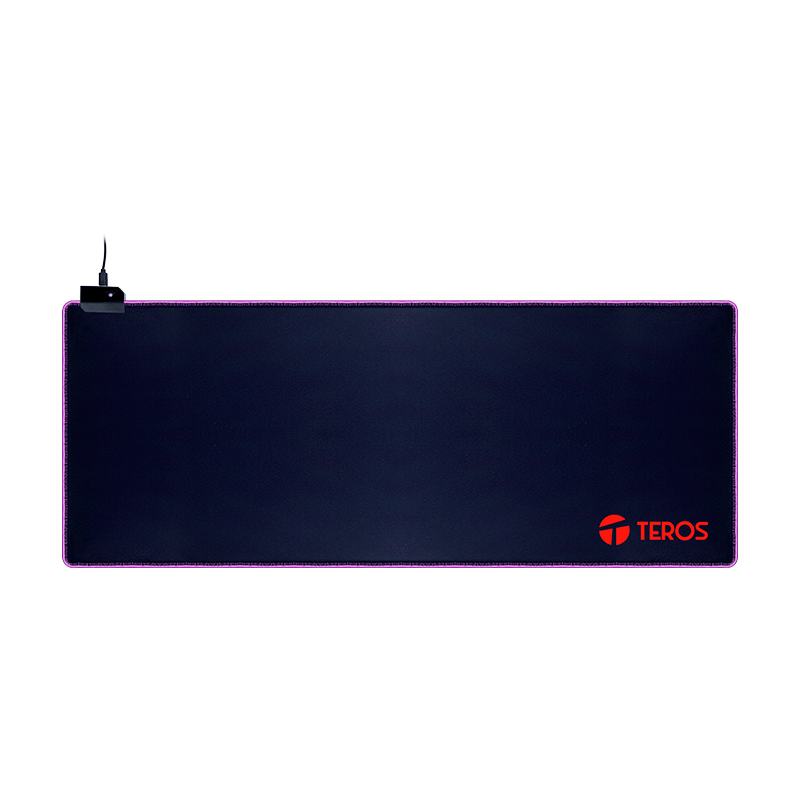Mousepad gamer TEROS TE-3020G, diseño impreso e iluminación RGB
